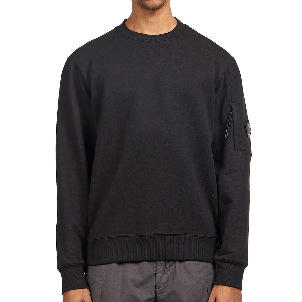 C.P. Company - Diagonal Raised Fleece Crew Neck Lens Sweatshirt