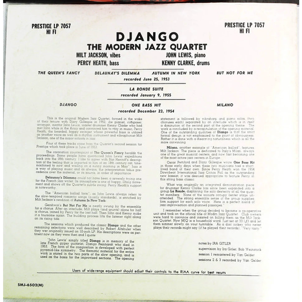 The Modern Jazz Quartet - Django