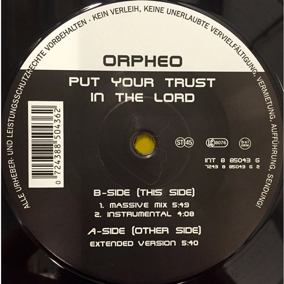 Orpheo - Put Your Trust In The Lord