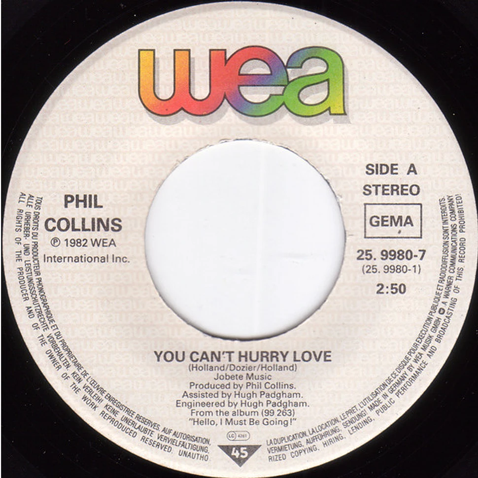 Phil Collins - You Can't Hurry Love