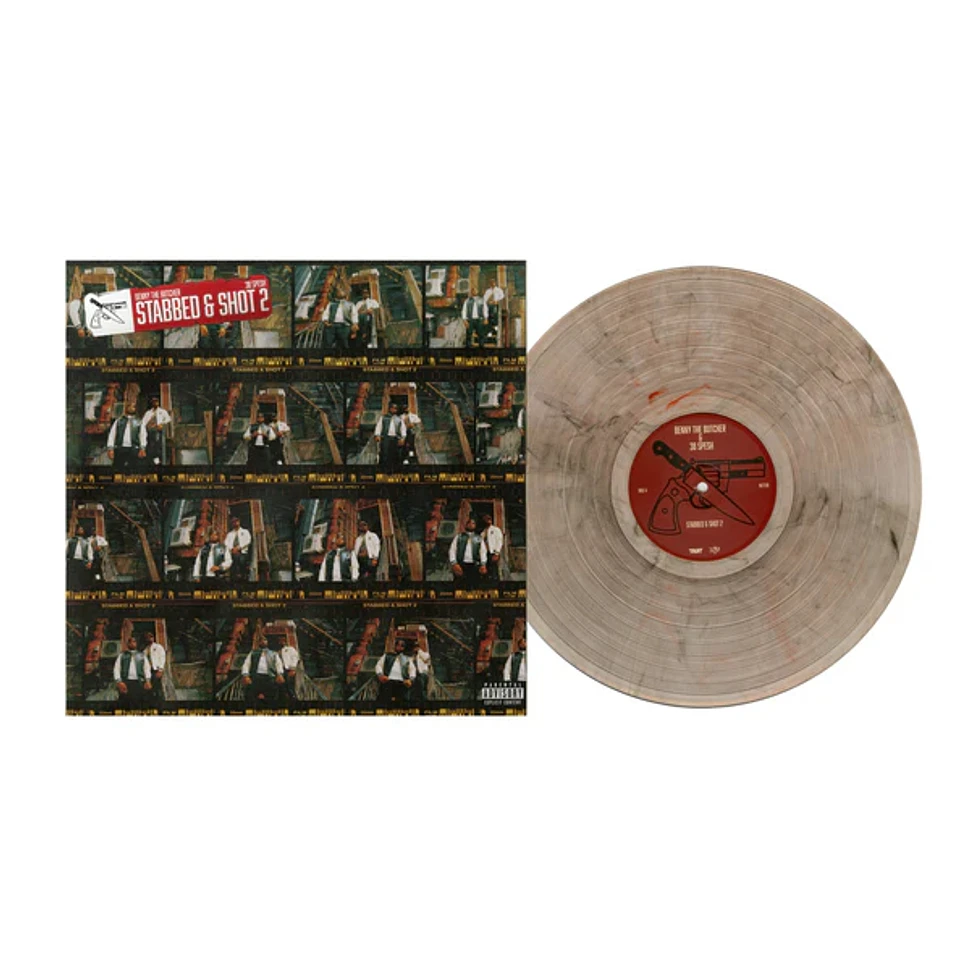 Benny The Butcher & 38 Spesh - Stabbed & Shot 2 Clear With Red & Black Swirl Vinyl Edition