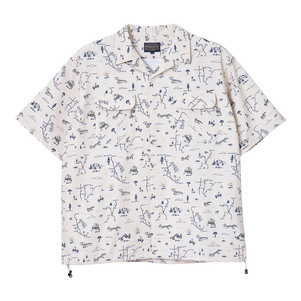 Pendleton - Open Collar Shirt Jacket SS Batik Floral
