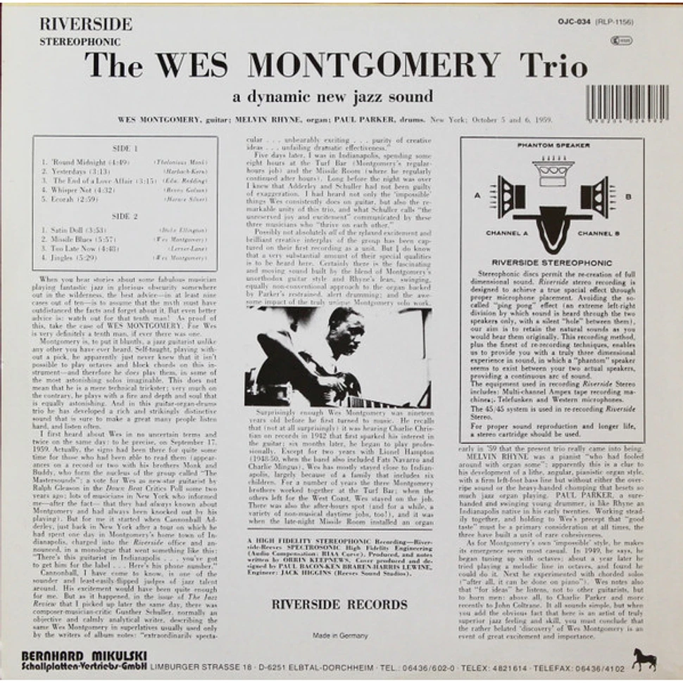 The Wes Montgomery Trio - A Dynamic New Sound: Guitar/Organ/Drums