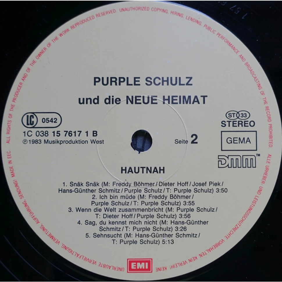 Purple Schulz & Neue Heimat - Hautnah