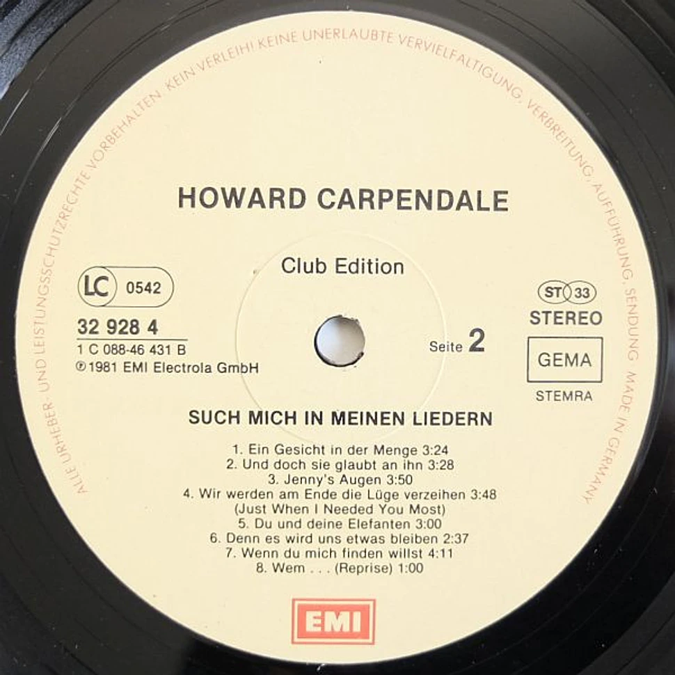 Howard Carpendale - Such Mich In Meinen Liedern