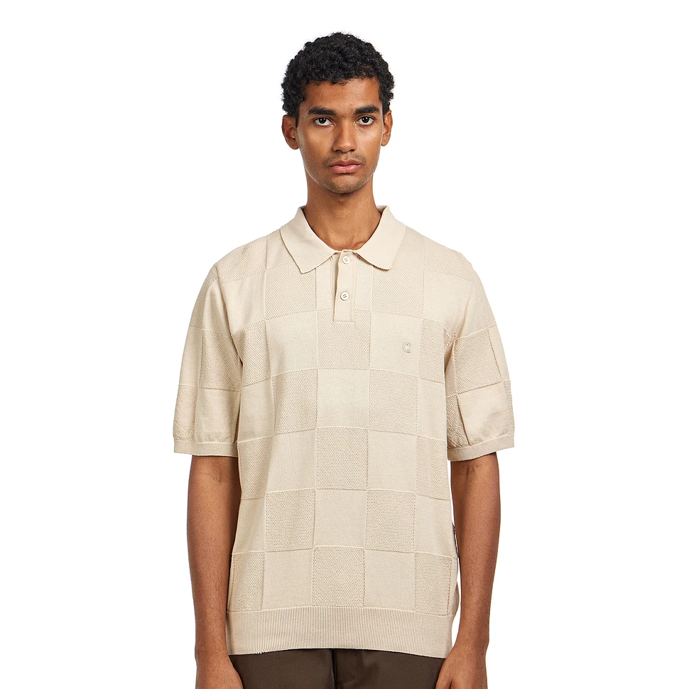 Carhartt WIP☆S/S CHECKER POLO☆XLニットポロシャツ Carhartt WIP S/S Checker Polo, Fleur De Sel | Official