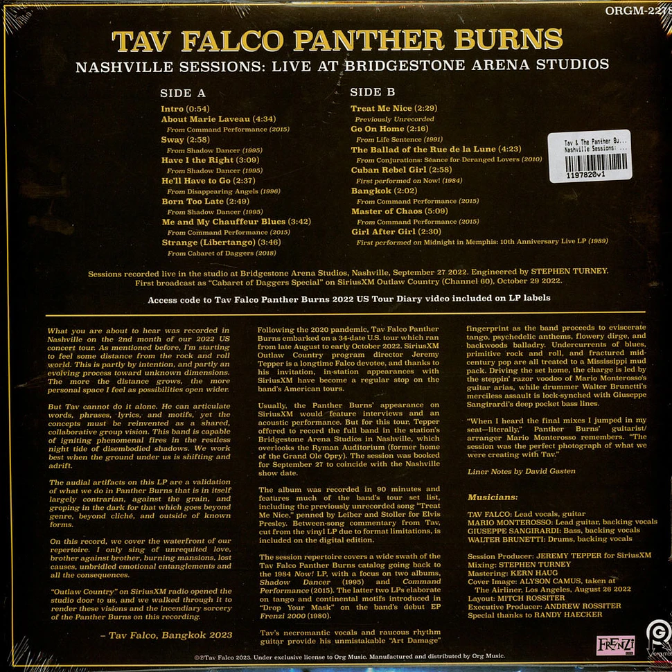 Tav & The Panther Burns Falco - Nashville Sessions: Live At Bridgestone Arena