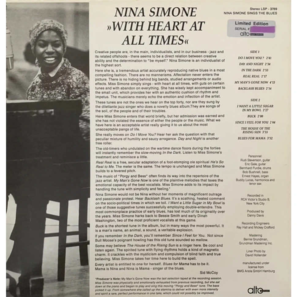 Nina Simone - Nina Simone Sings The Blues