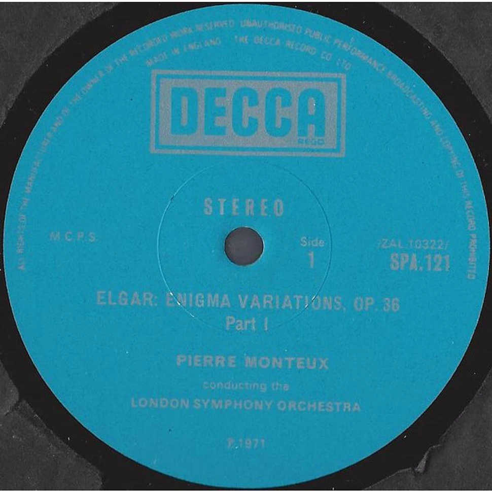 Sir Edward Elgar / Johannes Brahms ; London Symphony Orchestra, Pierre Monteux - Enigma Variations / Variations On A Theme By Haydn