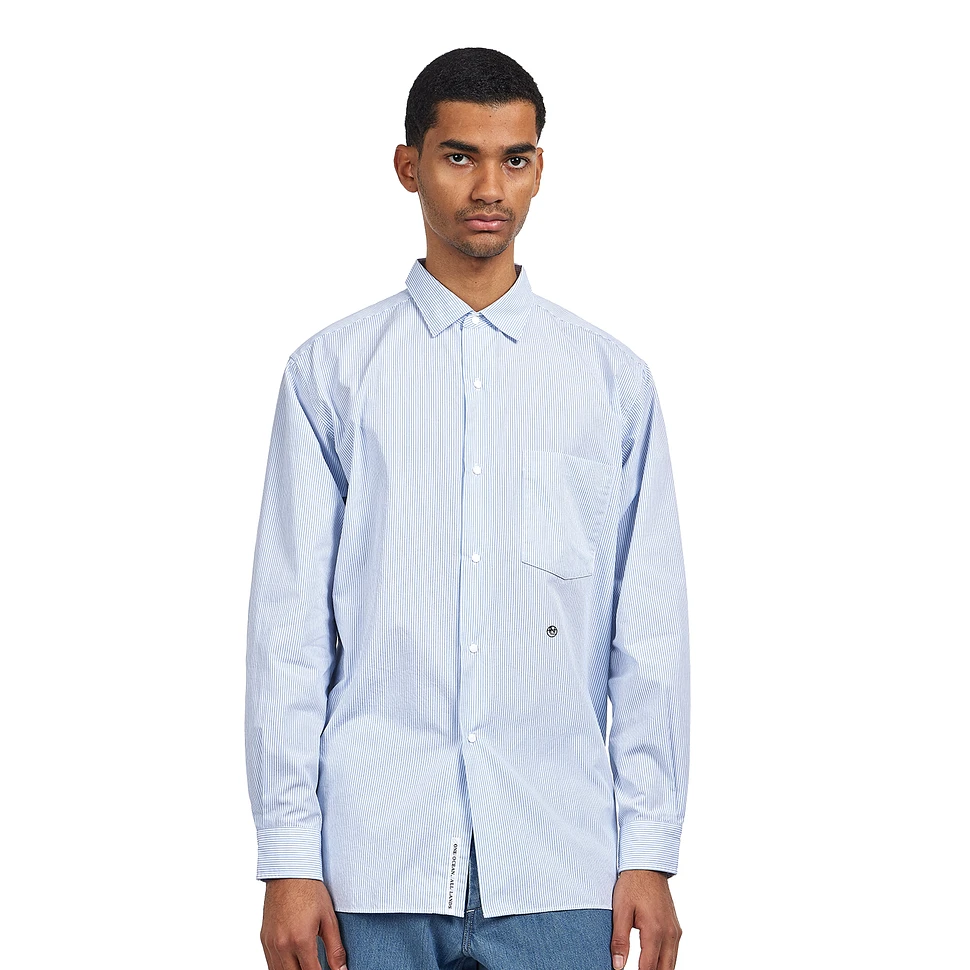 nanamica - Regular Collar Stripe Wind Shirt