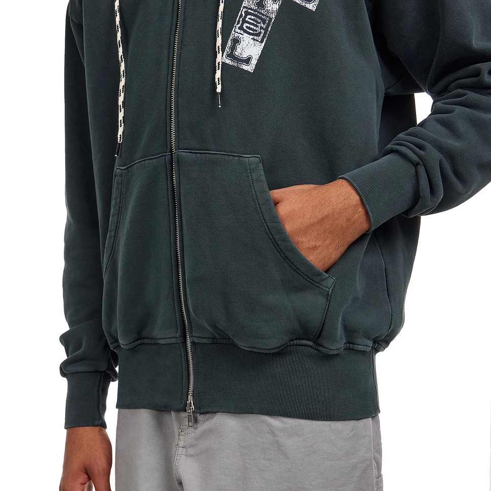 Aries - Faded God Town Zip Through Hoodie