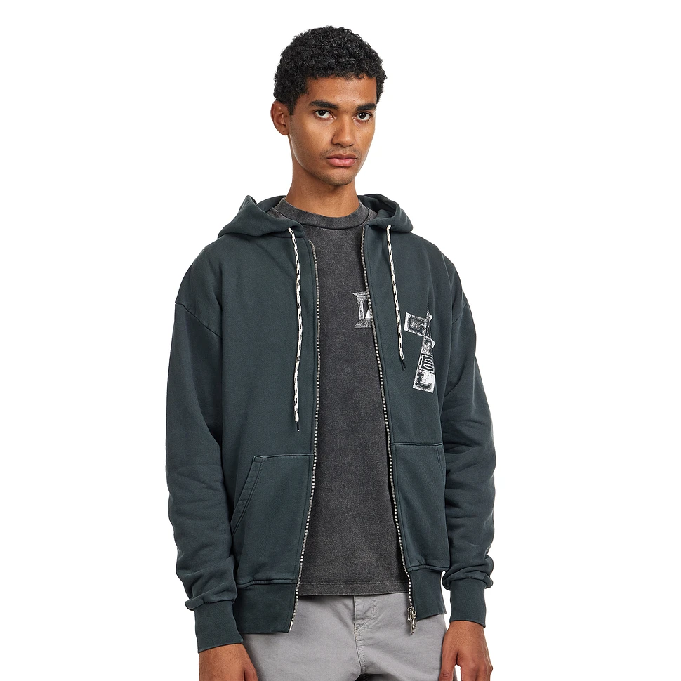 Aries - Faded God Town Zip Through Hoodie