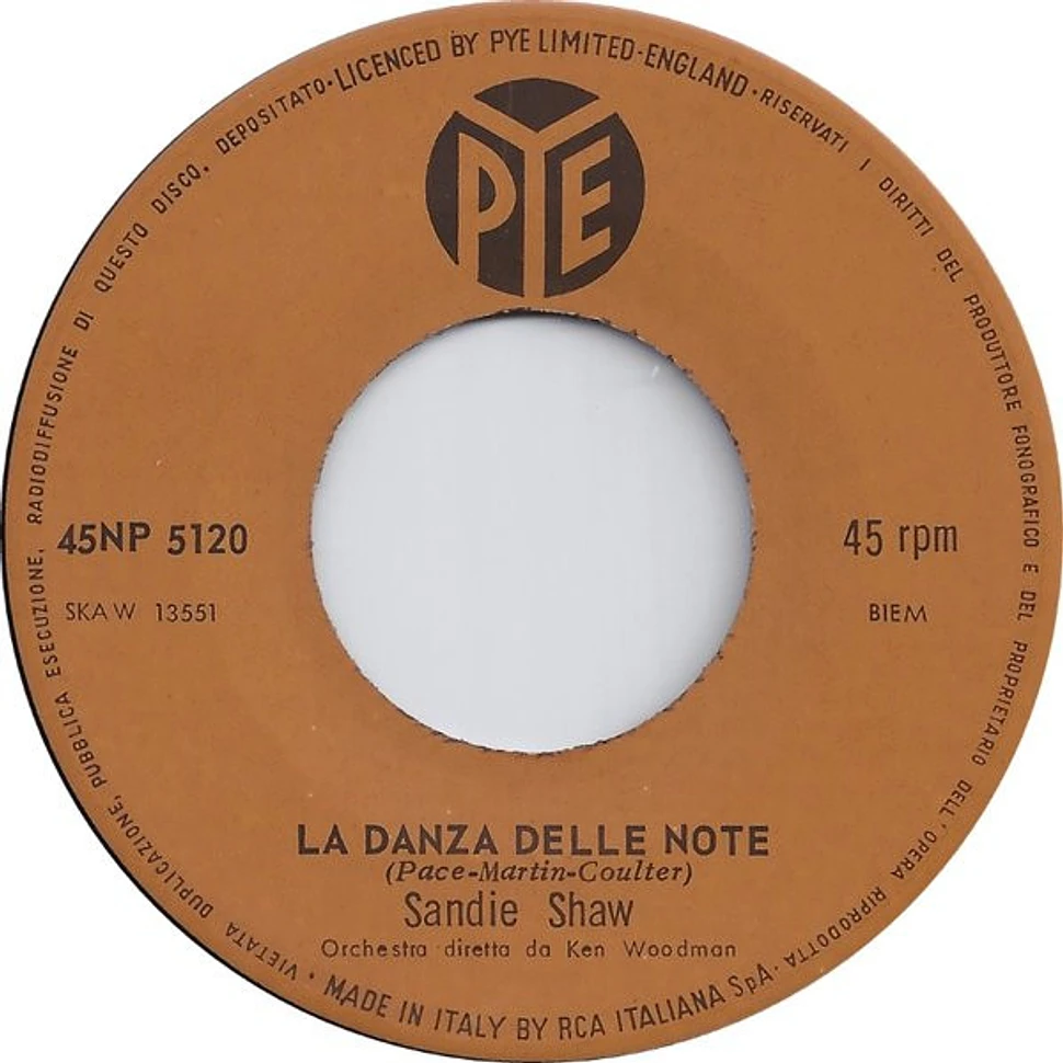 Sandie Shaw - Ho Sognato Te / La Danza Delle Note