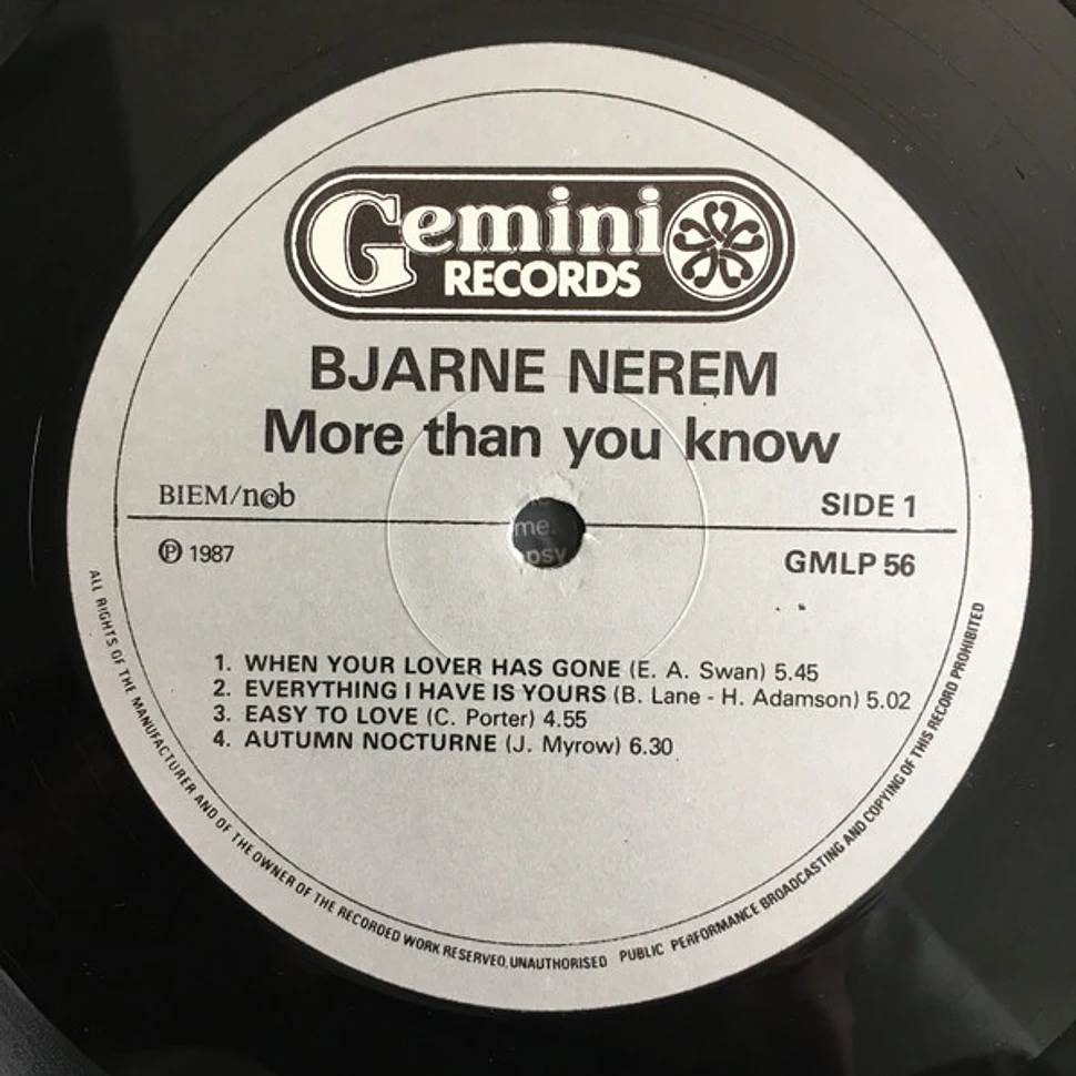 Bjarne Nerem - More Than You Know