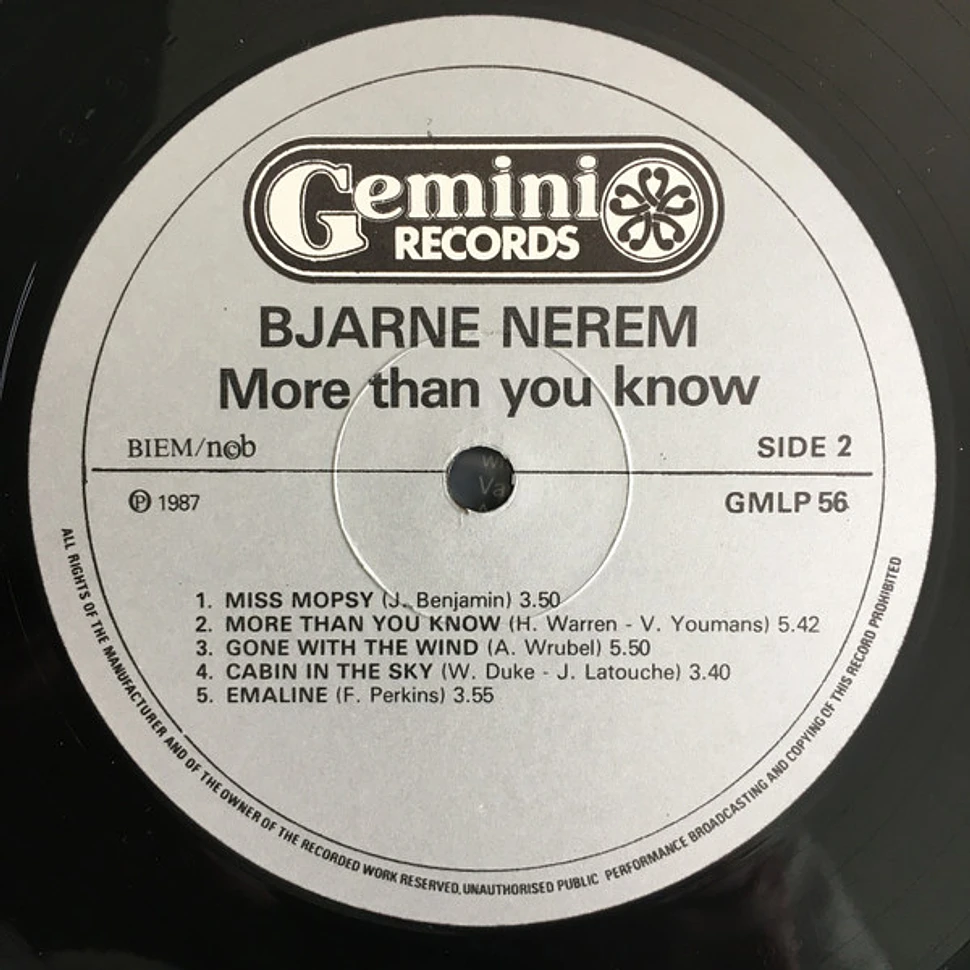 Bjarne Nerem - More Than You Know