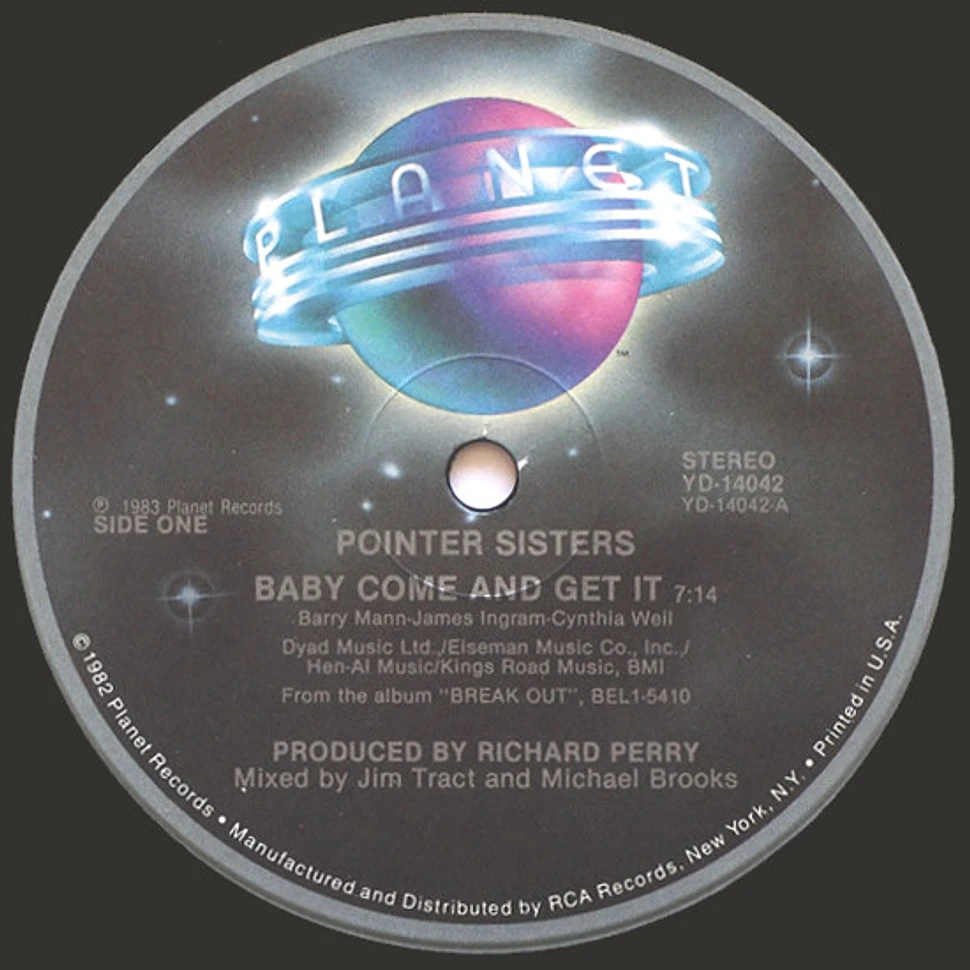 Pointer Sisters - Baby Come And Get It b/w Operator