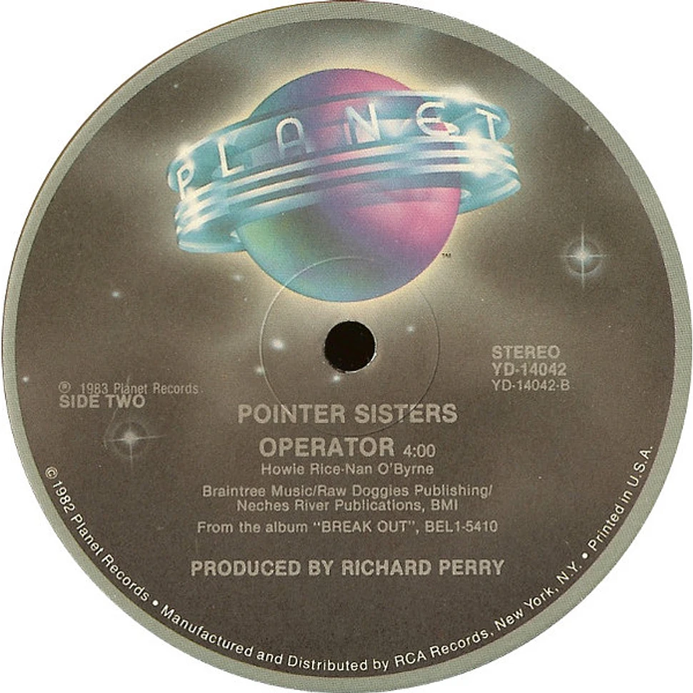 Pointer Sisters - Baby Come And Get It b/w Operator