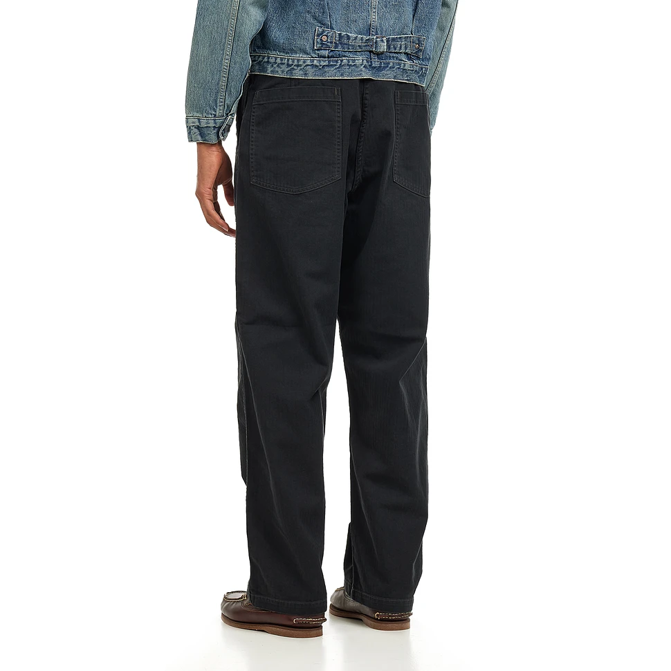 orSlow - Herringbone Twill Summer Fatigue Pants (Black) | HHV
