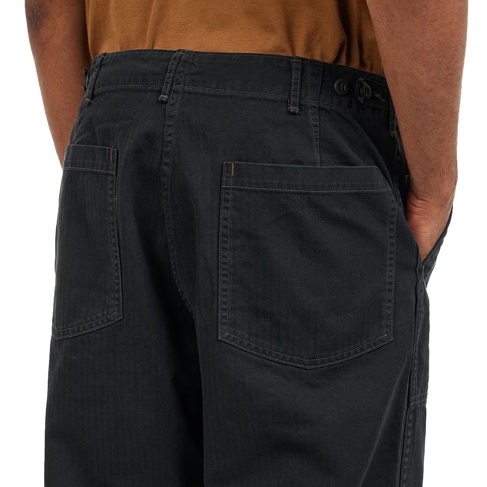 orSlow - Herringbone Twill Summer Fatigue Pants (Black) | HHV