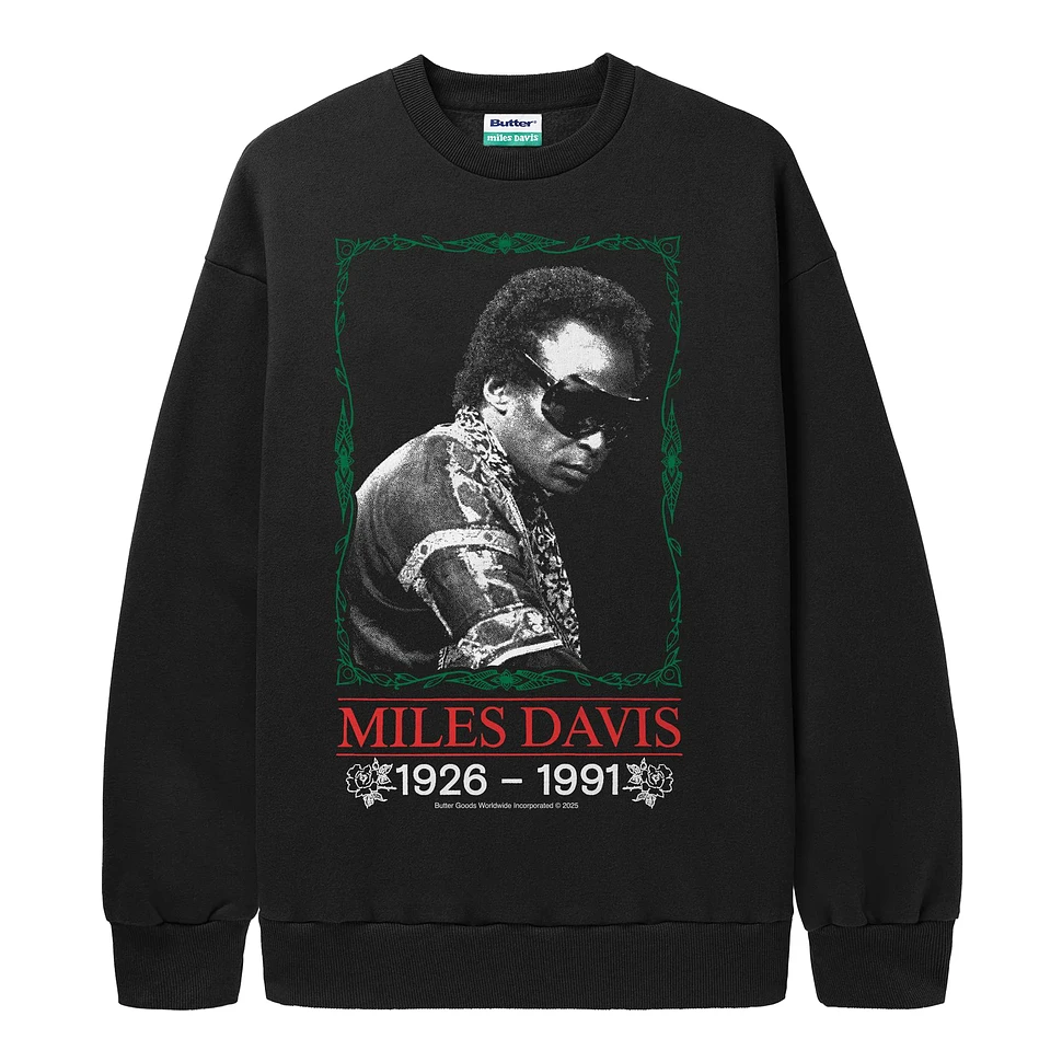 Butter Goods x Miles Davis - Thanks Crewneck