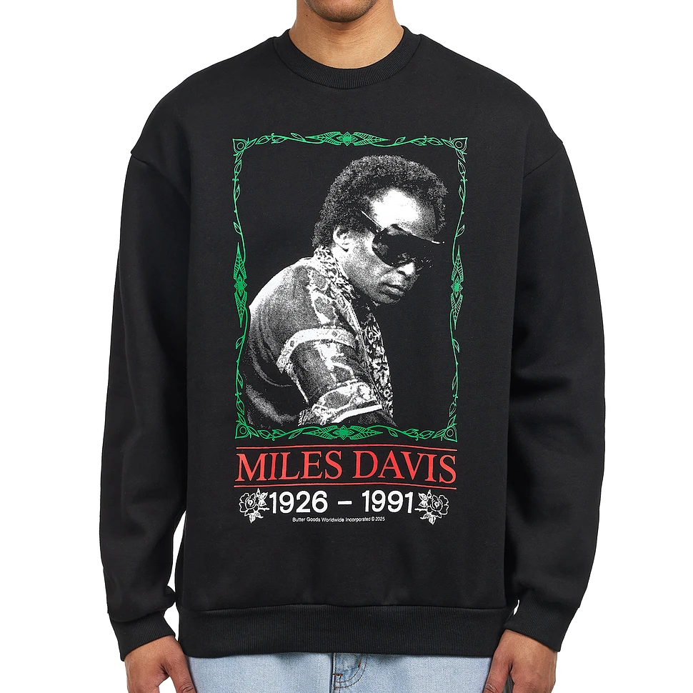 Butter Goods x Miles Davis - Thanks Crewneck