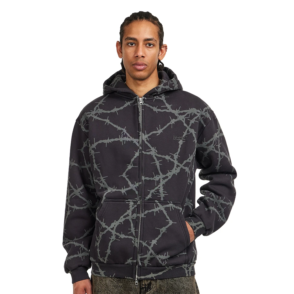 【BUTTER GOODS】 Wired Zip-Thru Hood, Charcoal Thanks Zip-Thru Hood, Charcoal – Butter Goods USA