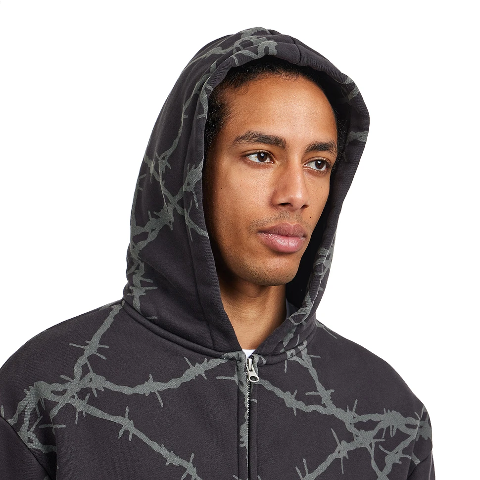 【BUTTER GOODS】 Wired Zip-Thru Hood, Charcoal Wired Zip-Thru Hood, Charcoal – Butter Goods USA