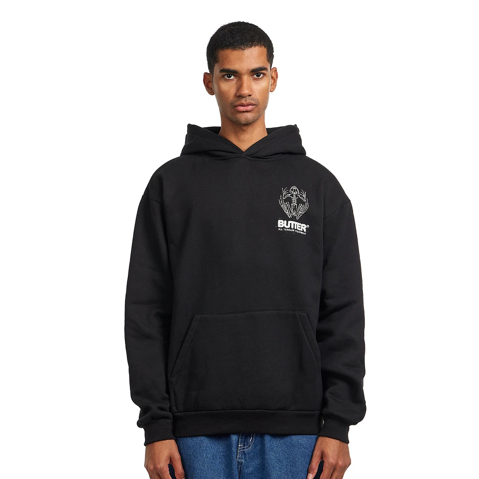 【BUTTER GOODS】 Fossil Pullover Hood, Black Fossil Pullover Hood, Black – Butter Goods