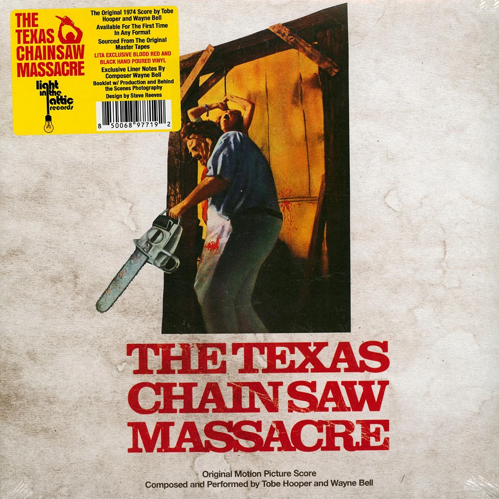 Tobe Hooper & Wayne Bell - OST The Texas Chain Saw Massacre Blood Red & Black Hand Pour Vinyl Edition