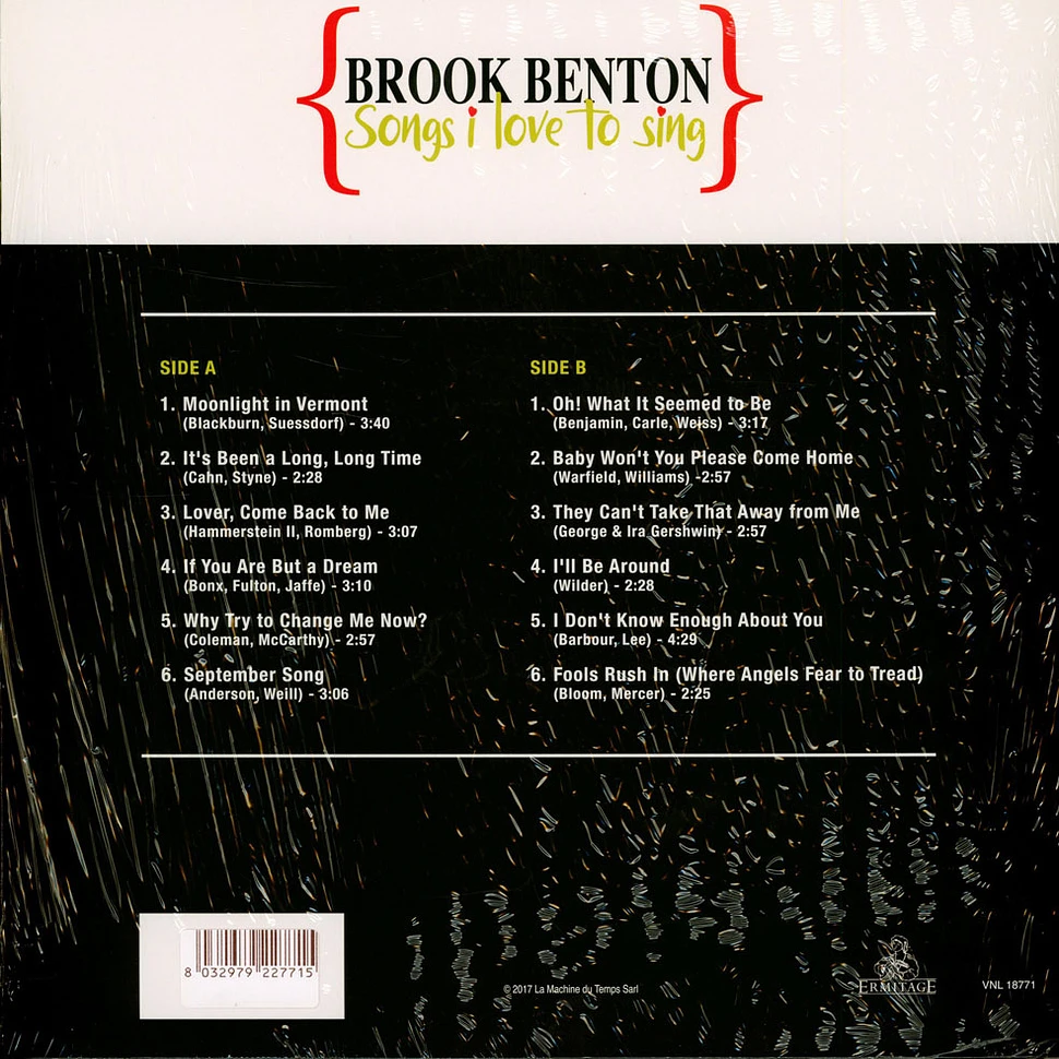 Brook Benton - Songs I Love To Sing