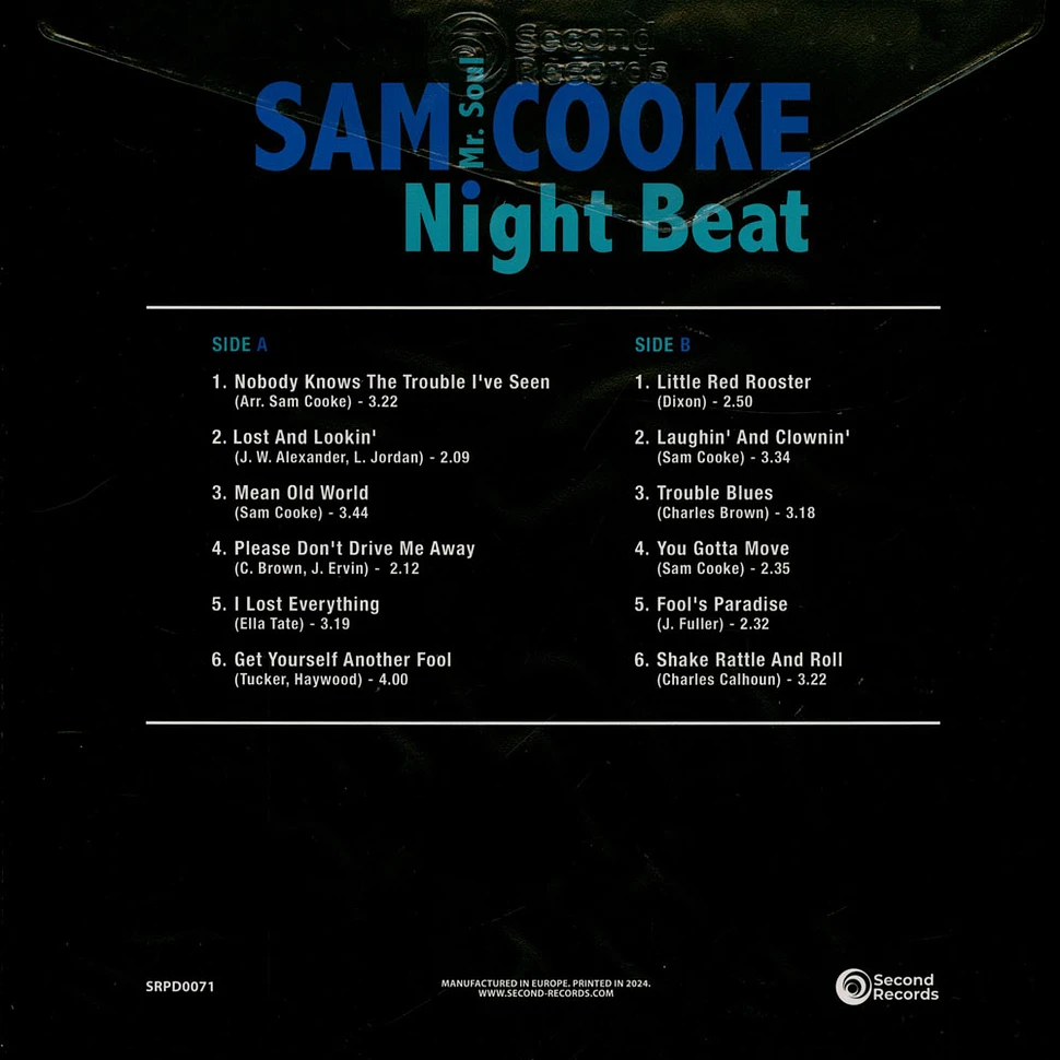 Sam Cooke - Night Beat Blue Vinyl Edition