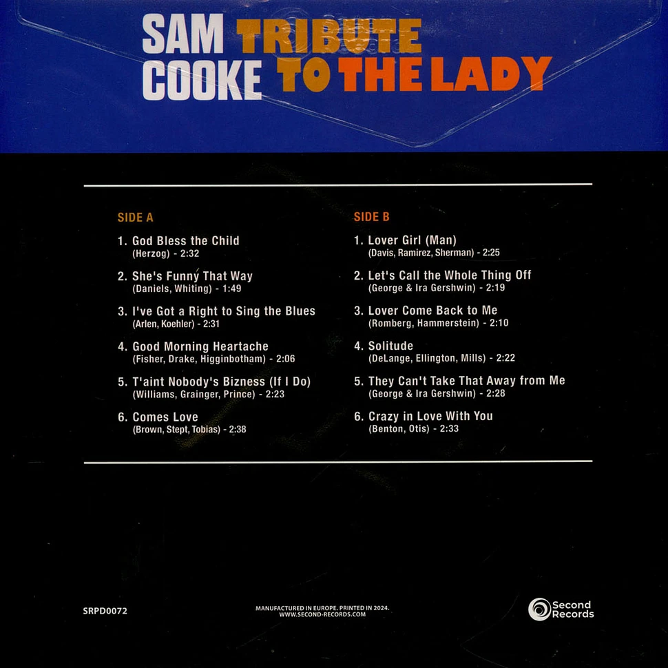 Sam Cooke - Tribute To The Lady Purple Vinyl Edition