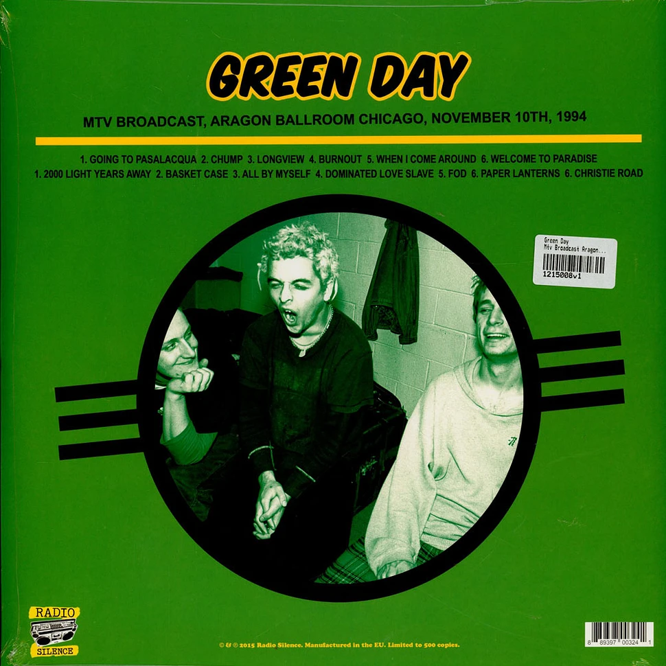 Green Day - Mtv Broadcast Aragon Ballroom Chicago 1994