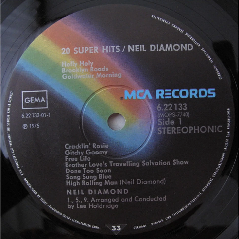 Neil Diamond - 20 Super Hits By Neil Diamond