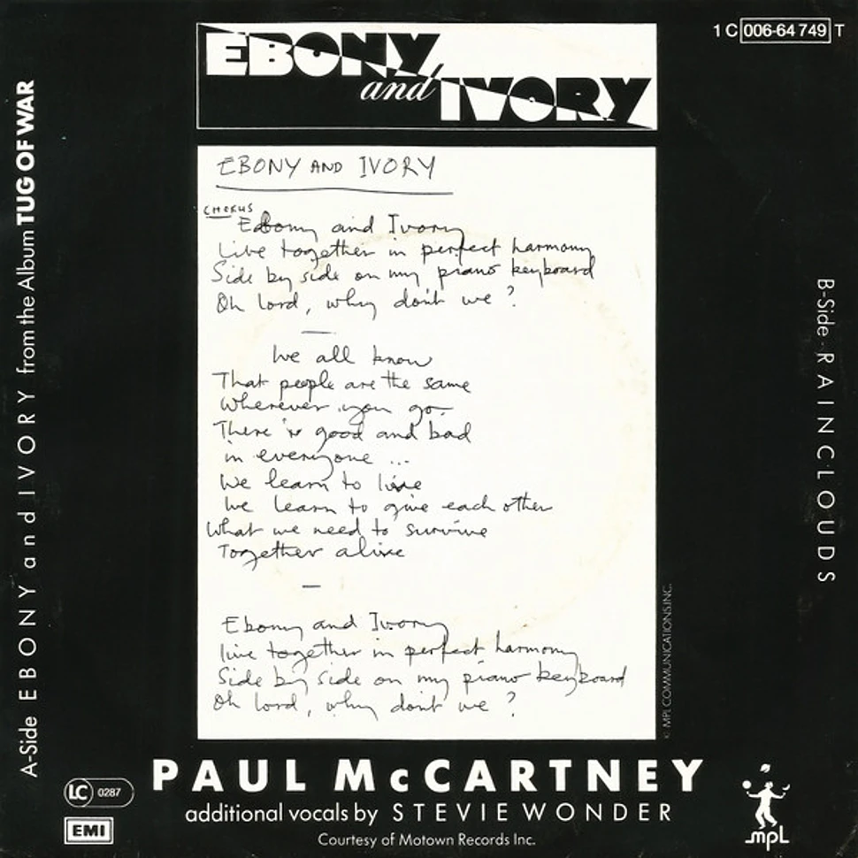 Paul McCartney - Ebony And Ivory