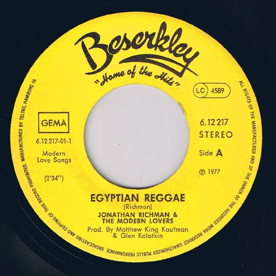 Jonathan Richman & The Modern Lovers - Egyptian Reggae / Ice Cream Man