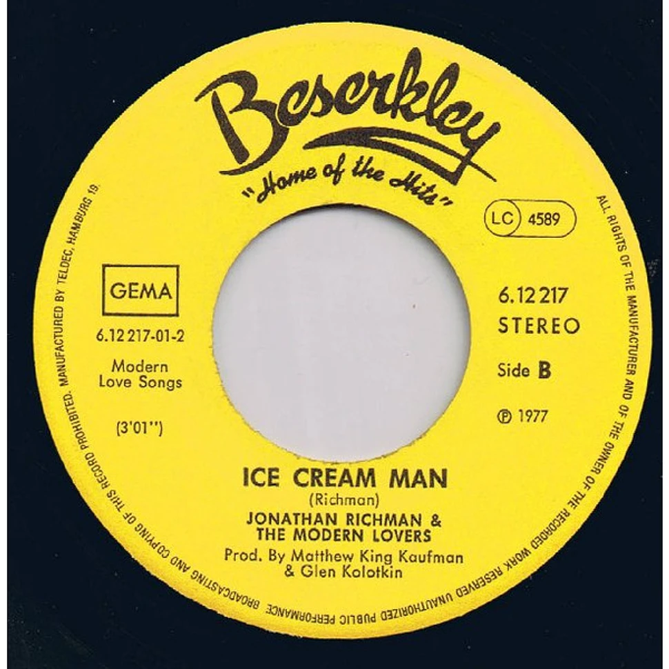 Jonathan Richman & The Modern Lovers - Egyptian Reggae / Ice Cream Man