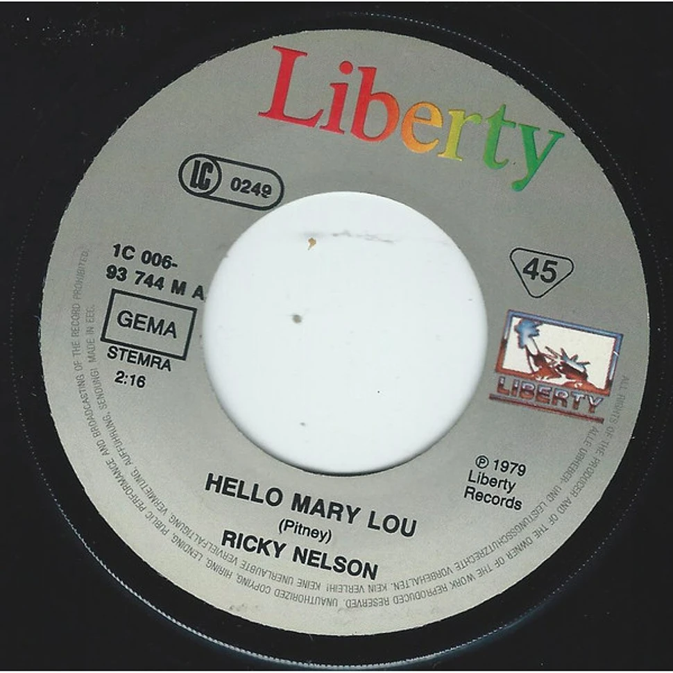 Ricky Nelson - Hello Mary Lou / Travellin' Man