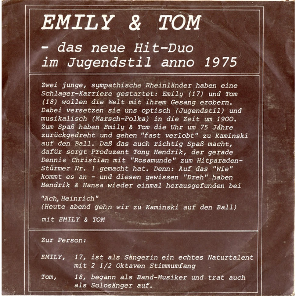 Emily & Tom - Ach, Heinrich (Heute Abend Gehn Wir Zu Kaminski Auf Den Ball)