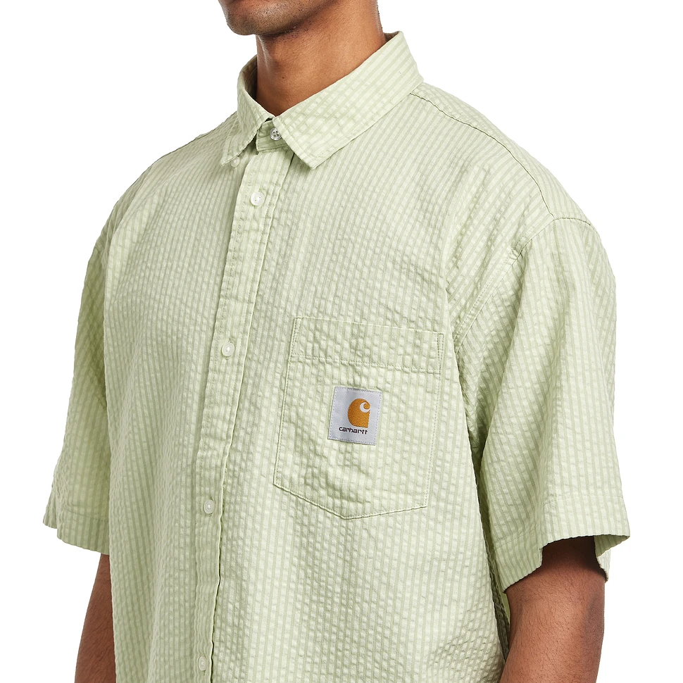 Carhartt WIP - S/S Toland Shirt (Toland Stripe, Pale Olive) | HHV