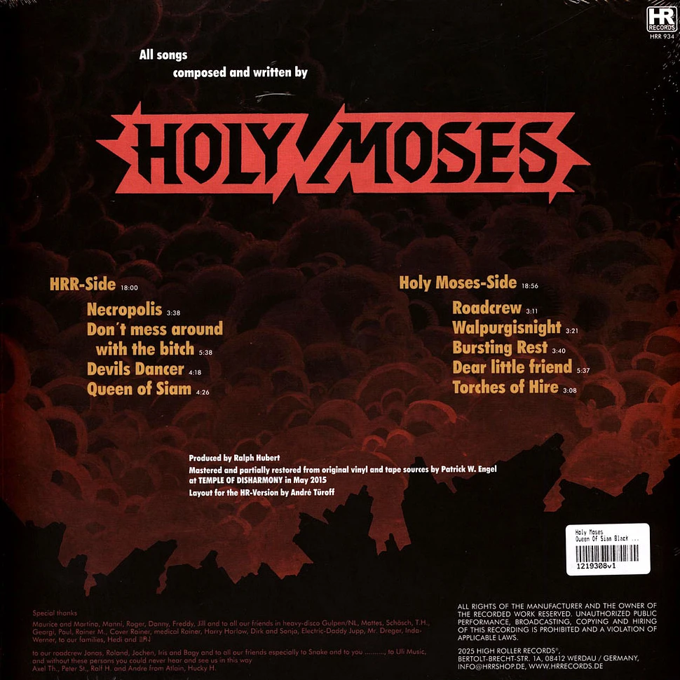 Holy Moses - Queen Of Siam Black Vinyl Edition