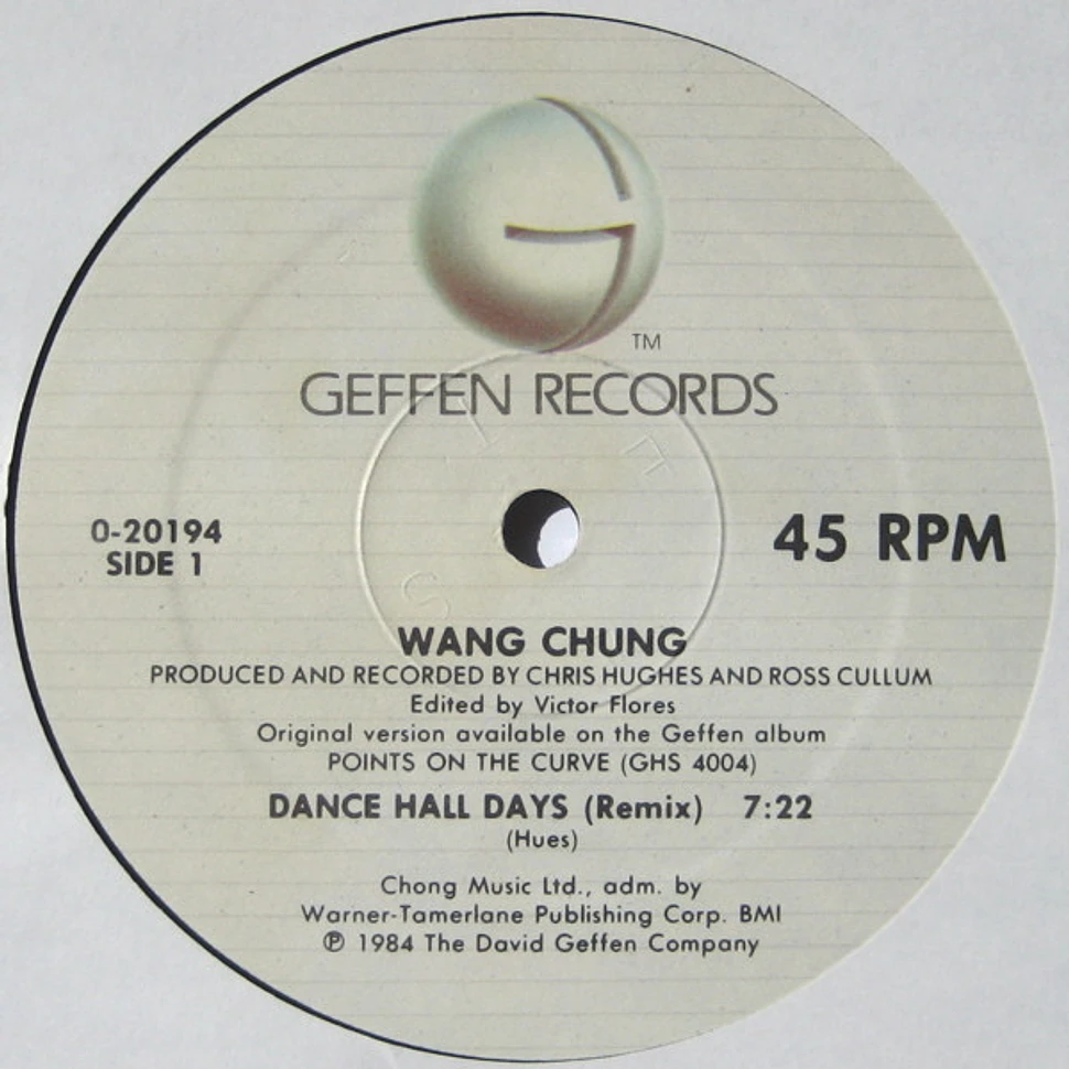 Wang Chung - Dance Hall Days & Don't Let Go