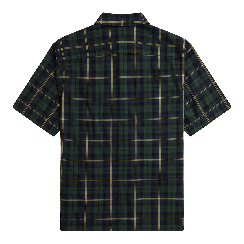 FRED PERRY TARTAN SHIRT ネイビー 半袖 Fred Perry - Tartan Twill Short Sleeve Shirt (Navy) | HHV