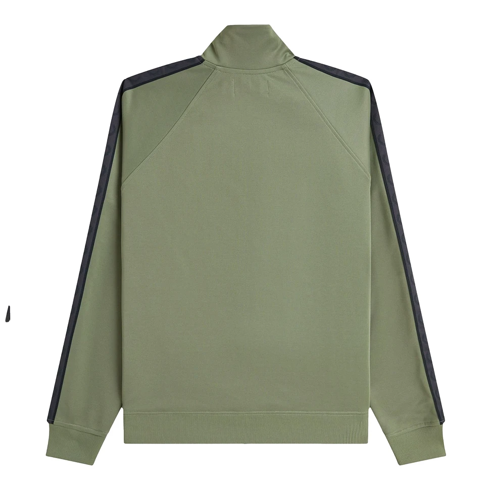 FRED PERRY☆Contrast Tape Track JacketOLIVE MINT ANCHOR GREY Fred Perry - Contrast Tape Track Jacket (Olive Mint / Anchor