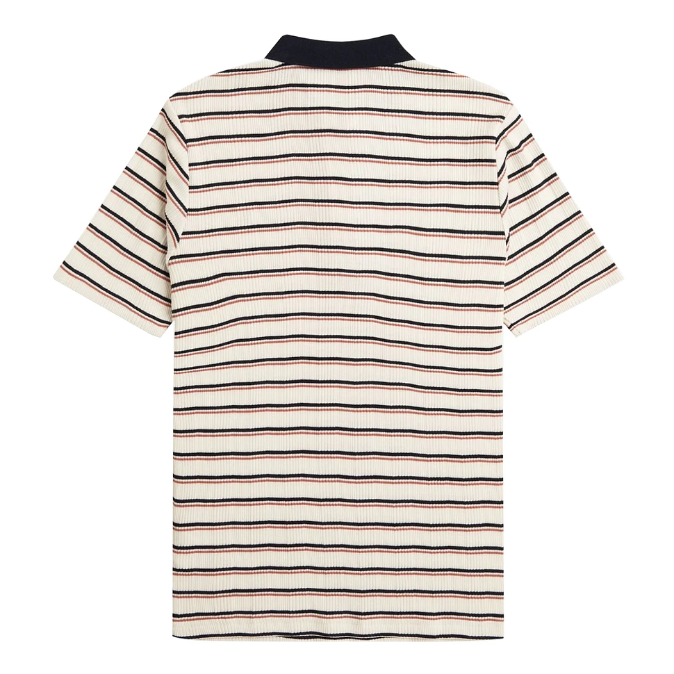 Fred Perry - Striped Ribbed Polo Shirt
