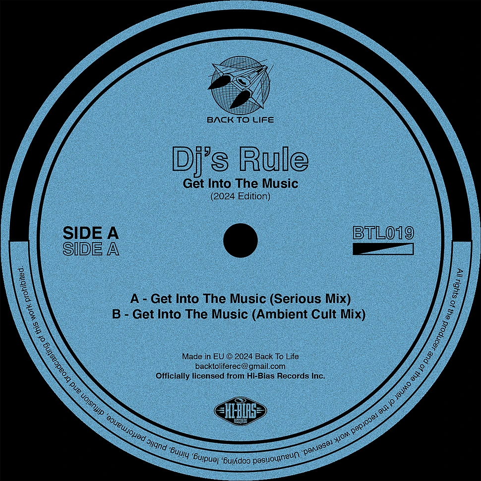 DJ's Rule - Get Into The Music 2024 Repress