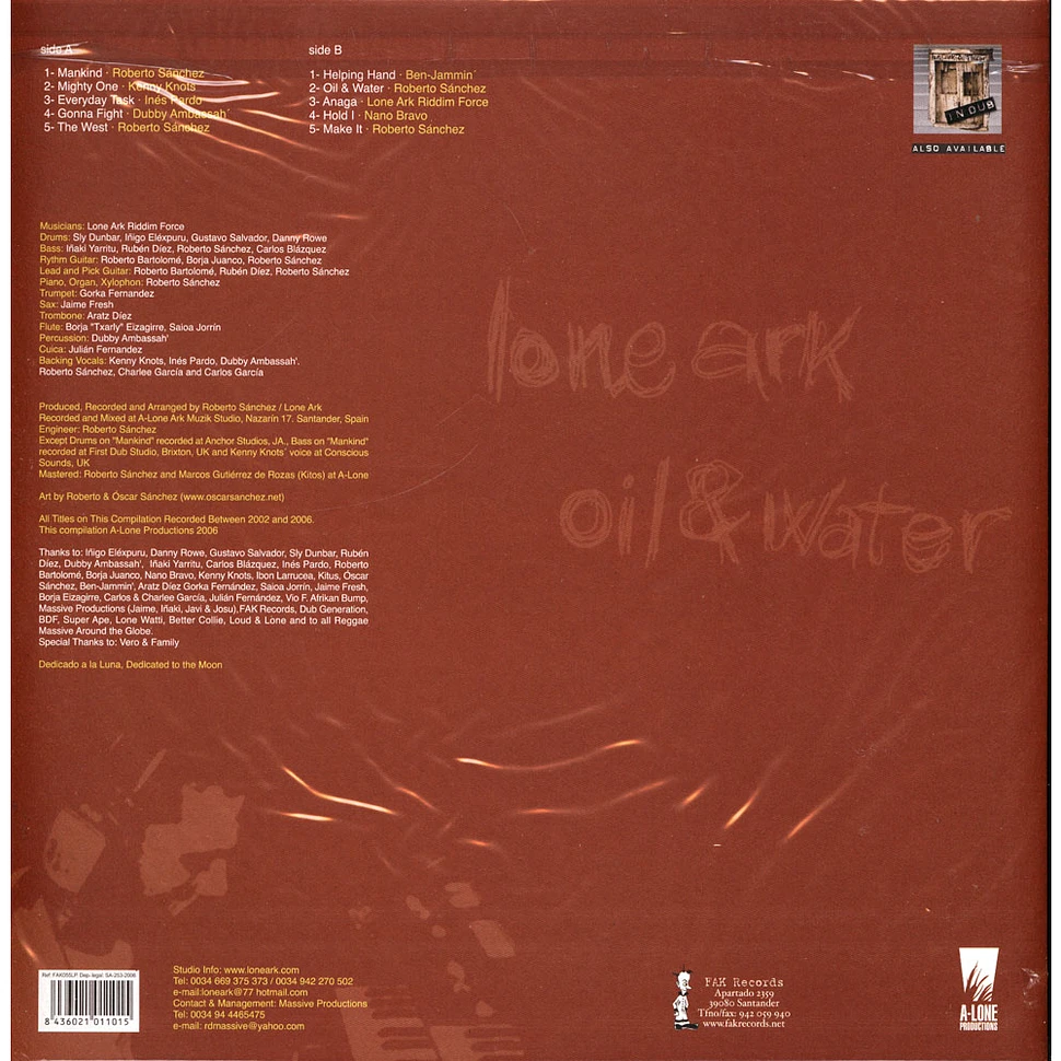 Lone Ark - Oil And Water