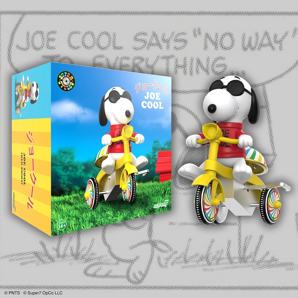 Peanuts - Super Cycles - Joe Cool (w/ Yellow Trike) ReAction Figure