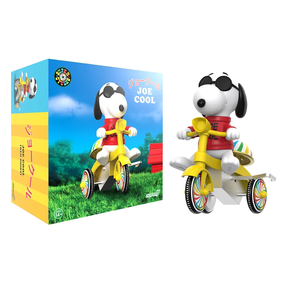 Peanuts - Super Cycles - Joe Cool (w/ Yellow Trike) ReAction Figure