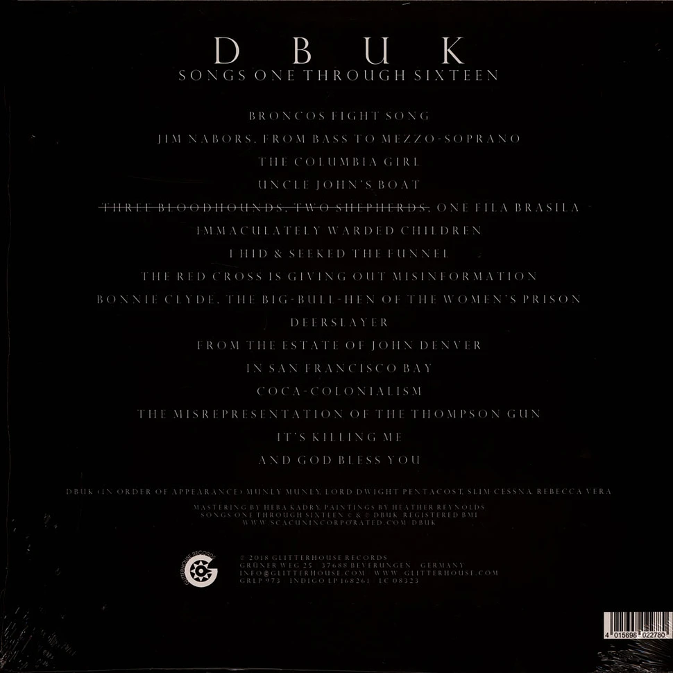 Dbuk - Songs One Through Sixteen